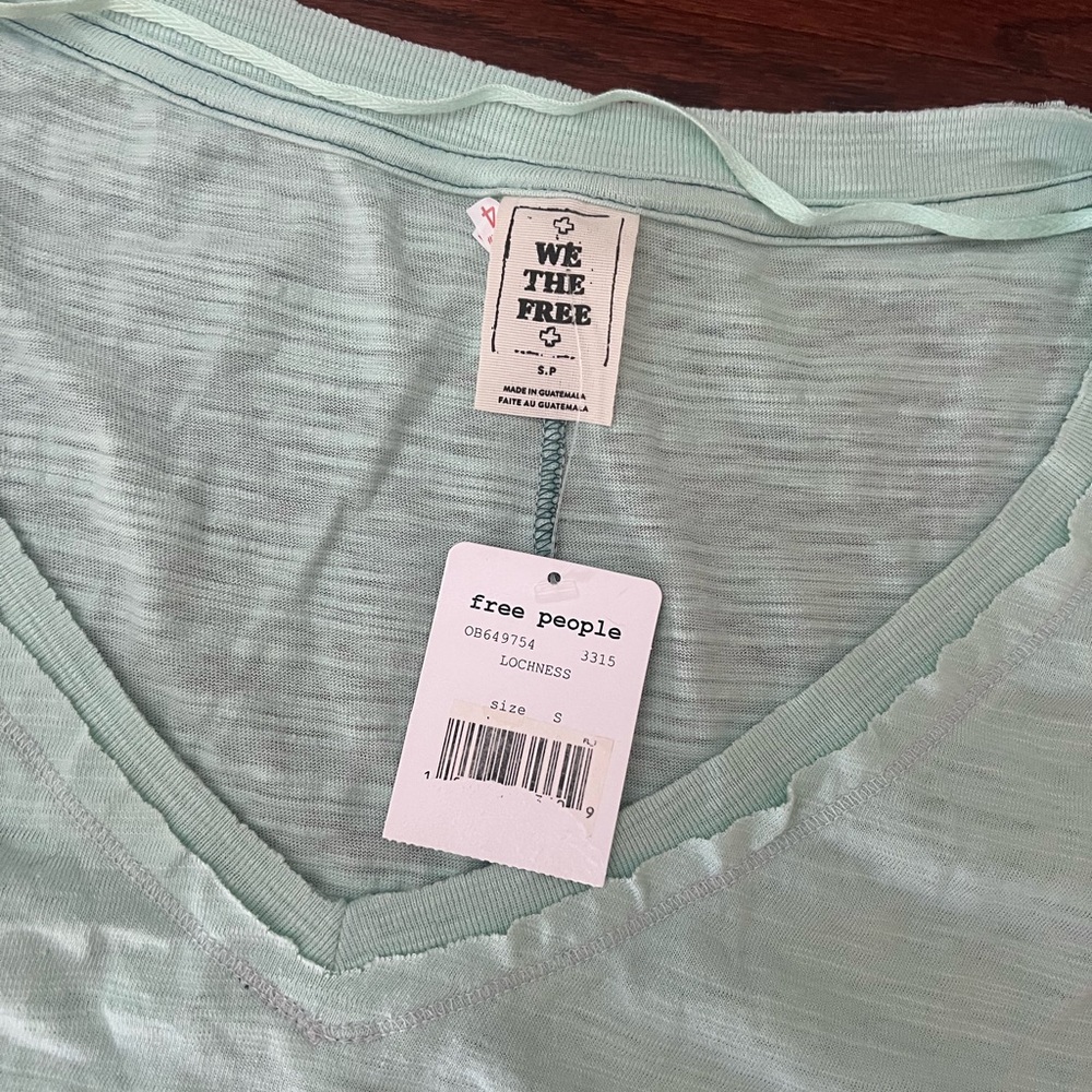 New nwt free people mint green oversized tshirt